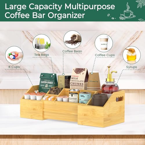 Extendable Coffee Station Organizer Countertop