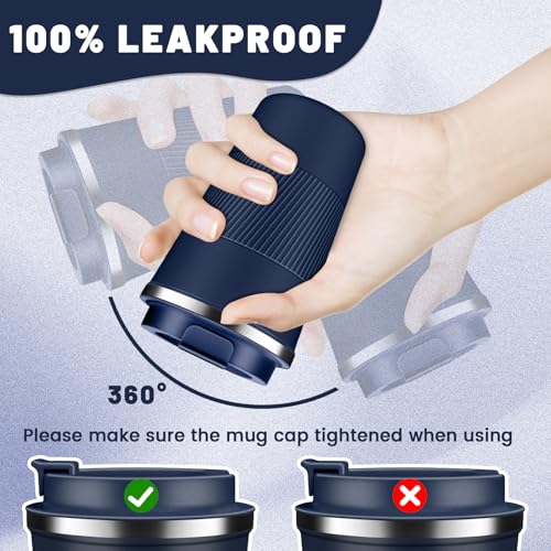 Insulated Coffee Tumblers with Flip Lid 12oz