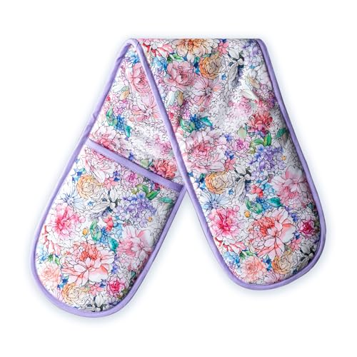 Double Oven Mitts 100% Cotton Double Oven Glove