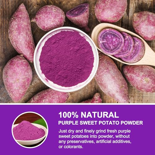 Original Purple Sweet Potato Powder 100% Pure Natural Premium Purple Yam Powder for Food Coloring No GMO Vegan Friendly 5.64Oz (5.64 Ounce)