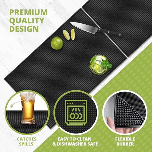 Bar Mats for Countertop Heavy Duty 2 Pack (2 Count)