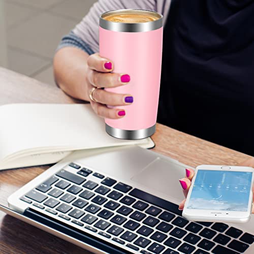 20oz Tumbler with Lid and Straw Stainless Steel Tumbler Cup Bulk Vacuum Insulated Double Wall Travel Coffee Mug Powder Coated Coffee Cup (12 Count)