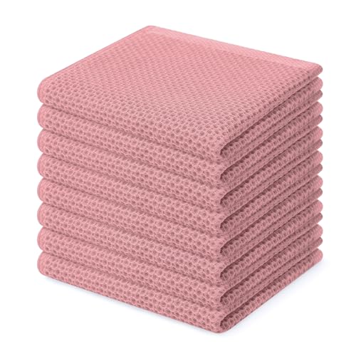 100% Cotton Waffle Weave Kitchen Dish Cloths 8 (8 Count)