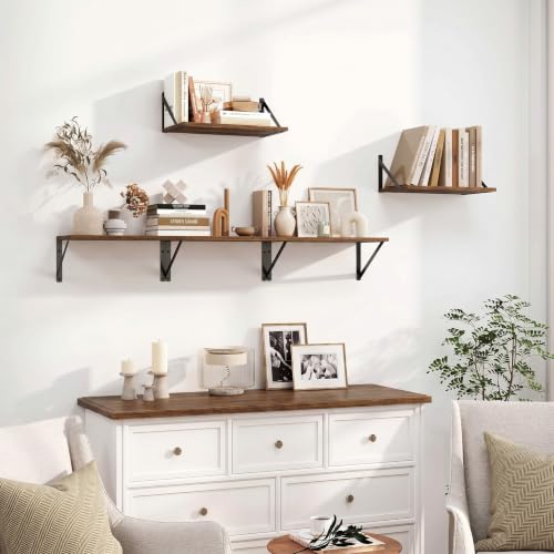Black Deep Floating Shelves for Wall