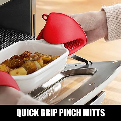 Silicone Oven Mitts and Pot Holders Sets