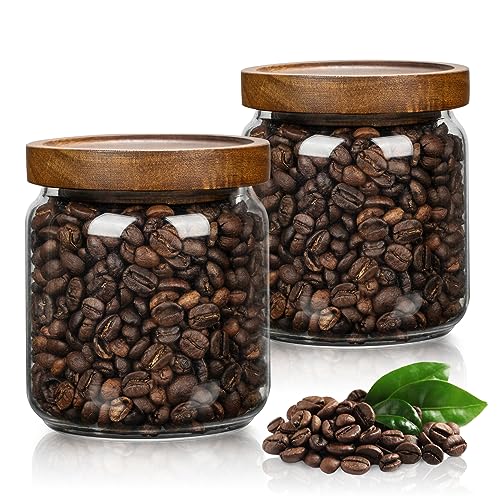 2PCS Small Glass Storage Jars with Airtight Lids