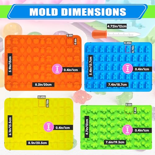 Silicone Gummy Molds Set of 4