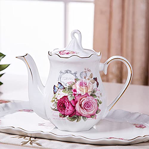 Tea Set for Adults Porcelain Coffee Tea Pot Tea Set with Teapot Tea Cup Sets Tea Sets for Afternoon Tea Wedding Gift