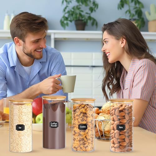 Glass Jars with Bamboo Lids (3 Count)