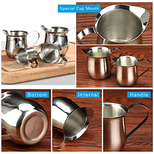2Pcs 1.5 oz Milk Frothing Pitcher Stainless Steel Small Bell