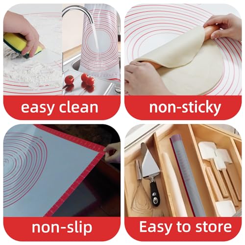 Silicone Pastry Mat Dough Baking Bread Sourdough Fondant Pie Dough Pizza