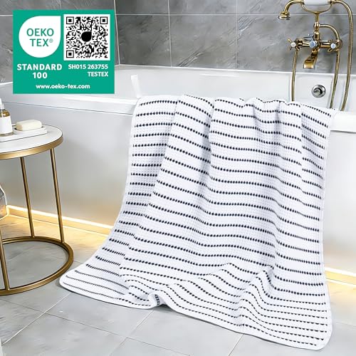 430 GSM Poly Blend Microfiber Quick Dry Waffle Bath Towel (4 Count)