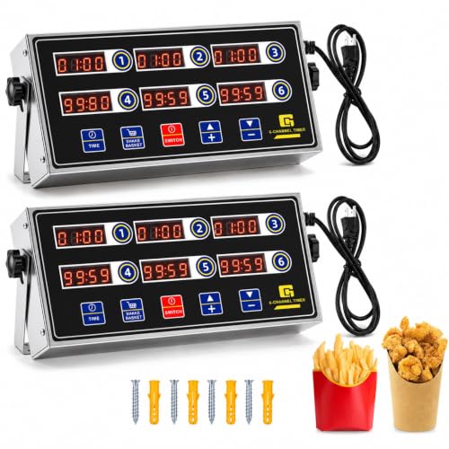 2 Pack Commercial Digital Kitchen Timer for Cooking (2 Count)