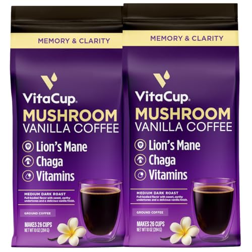 Vanilla Flavored Mushroom Ground Coffee (20 Ounce)