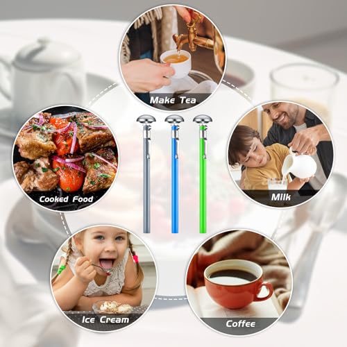 6 Pcs Stainless Steel Kitchen Dial Thermometer 5"