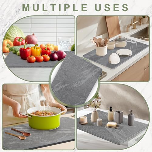 Large Stone Drying Mat for Kitchen Counter