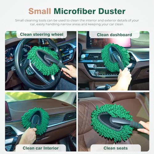 Microfiber Car Duster Large Extendable Car Duster Exterior Scratch Free for Cars RV Truck Bike
