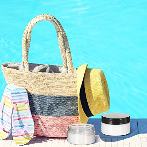 4 Pcs Plastic Jars Wide Mouth with Lids