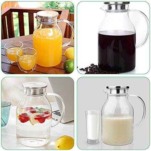 105OZ Glass Pitcher with Lid and Spout