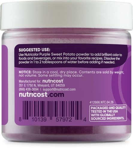Purple Plant Based Food Coloring From Purple Sweet Potato Powder (2.7 Ounce)