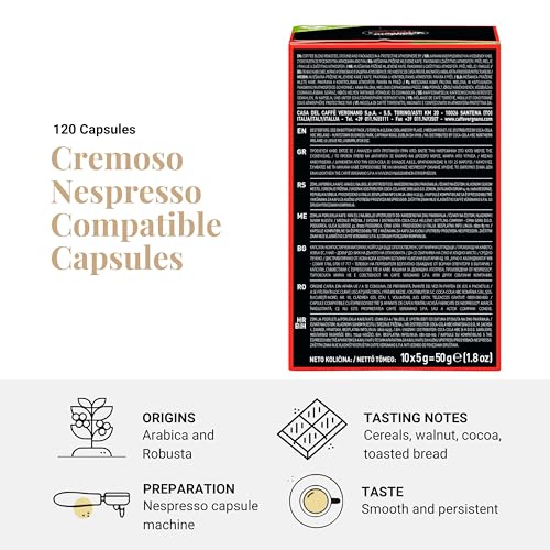 Caffe Vergnano Cremoso Espresso Pods (120 Count)