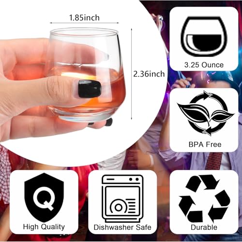 72 Pack Shot Glasses 3.25 oz Tequila Heavy Base Whiskey Tasting Glass Cups Small Liquor and Spirit Bar Shooter for Drinking Tasting Espresso Beer Juice (72 Count)