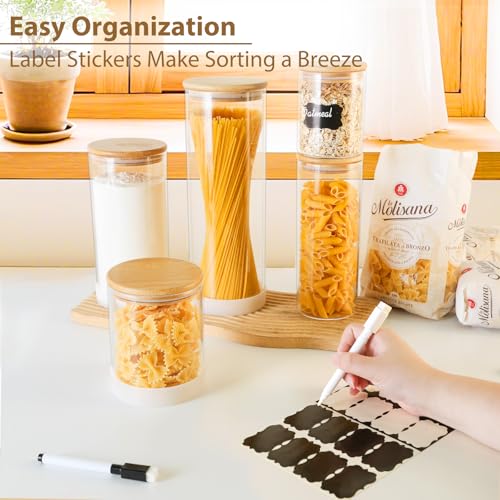 Glass Storage Containers with Bamboo Lids (7 Count)