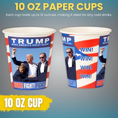Trump Design Disposable Paper Coffee Cups (100 Count)