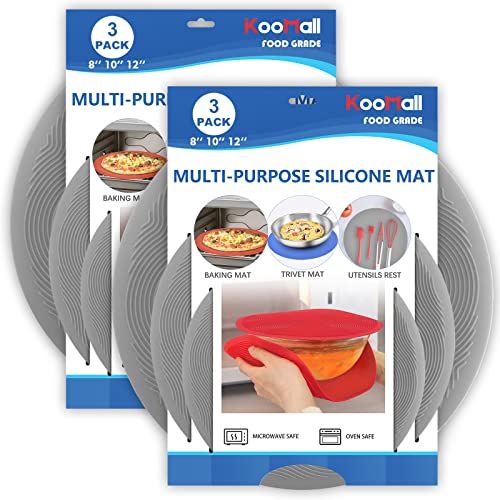 Pack 2 KooMall 12 10 8 Inch Multi (2 Count)