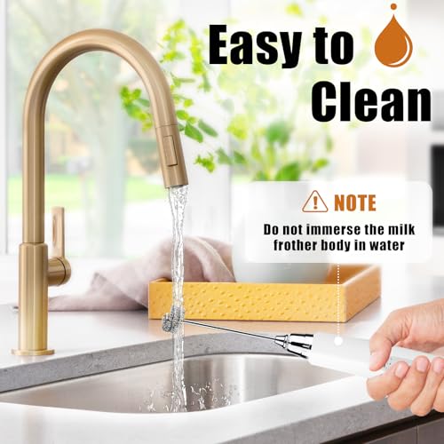 White Milk Frother Wand for Coffee