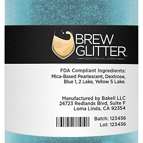 Teal BREW GLITTER Edible Glitter For Drinks