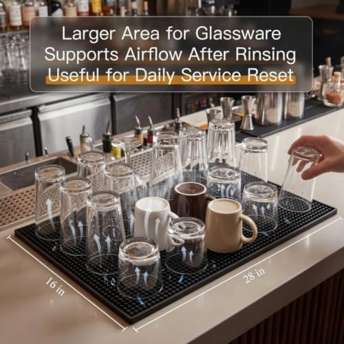 1 Pc Bar Mat 28 X 16 Inch Black