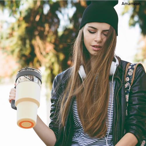 Extra Large Travel Explorer Tumbler for Hot and Cold with Stainless Steel Removable Coffee Mug Sleeve