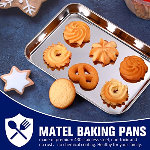 12 Pcs Baking Sheet Stainless Steel Cookie Pans (12 Count)
