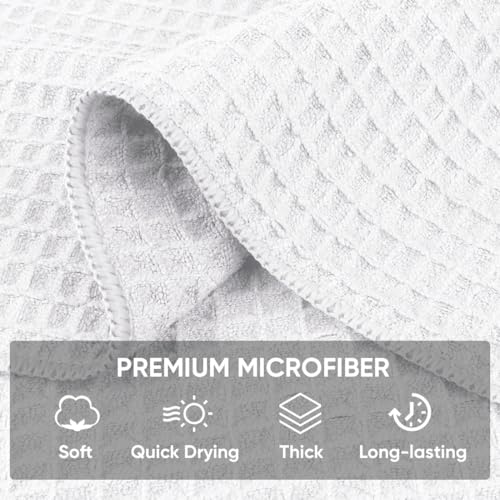White Waffle Weave Microfiber Towel (10 Count)