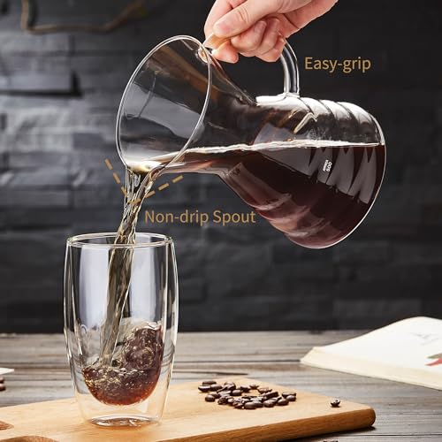 Pour Over Coffee Maker with Permanent Stainless Filter 27 fl oz (27 Fl Oz)