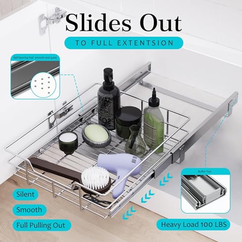 Pull Out Cabinet Organizer 21" W X 22" D