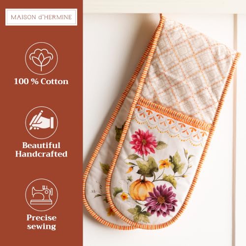 Double Oven Mitts 100% Cotton Double Oven Glove