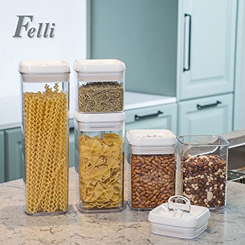 Flip Tite Storage Container with Lid 4" Airtight Ring Seal Top (5 Count)