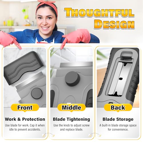 2 Pack Paint Scraper Tool with 30 Razor Blades (2 Count)
