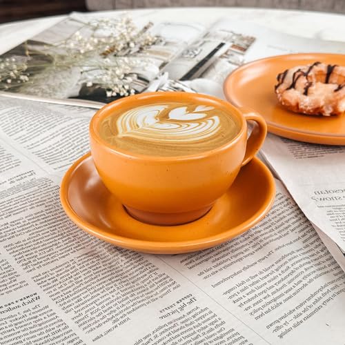 Mora Ceramic Latte Art Mug With Saucer
