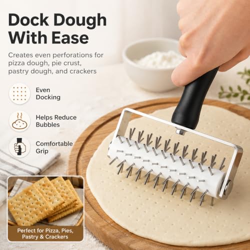 Pizza Dough Docker Roller Stainless Steel