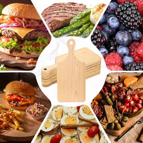 6 Pcs Wood Cutting Boards Bulk 11 Inch with Handle (6 Count)