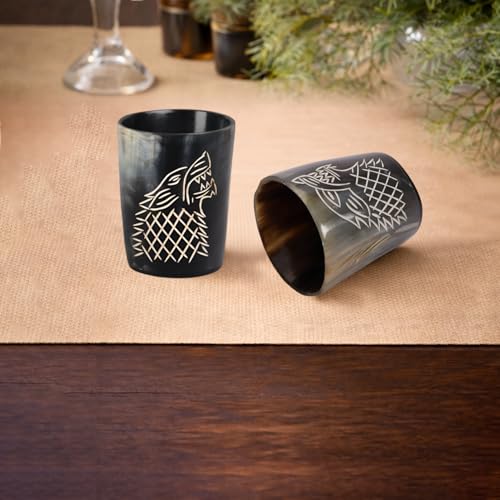 Viking Horn Shot Glasses Set of 8 (8 Count)