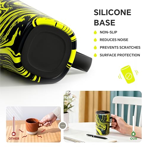 16 oz Insulated Coffee Mug with Lid and Handle