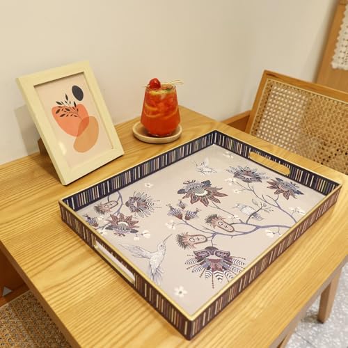 Rectangle Plastic Serving Tray with Handles