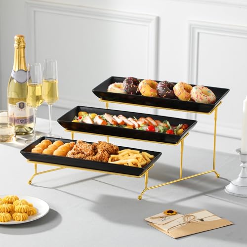 3 Tier Serving Trays for Party (4 Count)