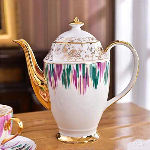 Utility Tea Set for Adults Porcelain Tea Sets Tea Cup and Saucer Gift Set British Royal Bone China Cups Wedding Gift 15 Pieces Teapots