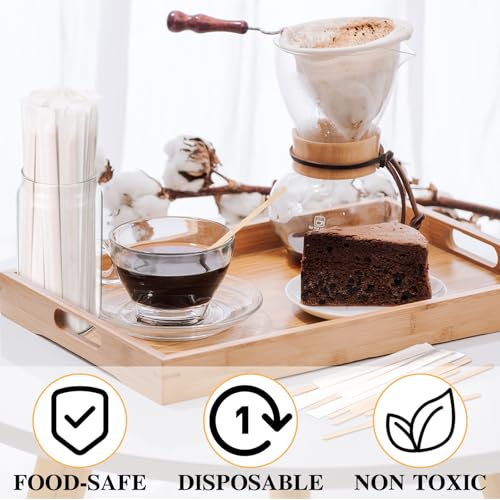 4000 Pcs Individually Wrapped Wooden Coffee Stirrers (4000 Count)