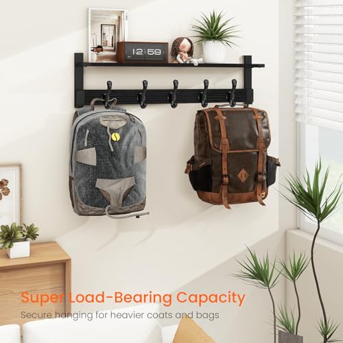 Coat Hanger Wall Mount with Shelf
